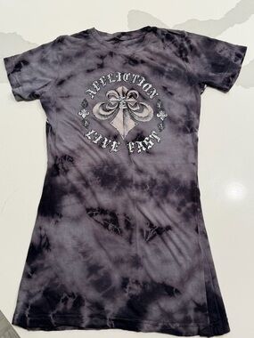 Affliction Black & Charcoal Tie-Dye Graphic Tee